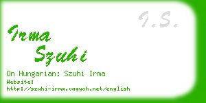 irma szuhi business card